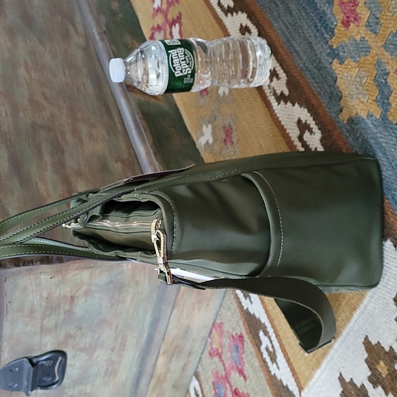 Kate Spade Chelsea Medium Nylon Satchel Crossbody Bag Enchanted Green - Picture 3 of 10